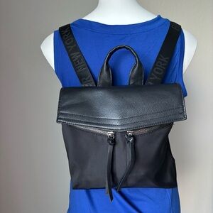 Botkier New York Black Nylon Faux Leather Trigger Mini Backpack Purse Bag
